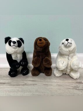 Vintage 1999 Set of 3 Discovery Channel Earth Bears